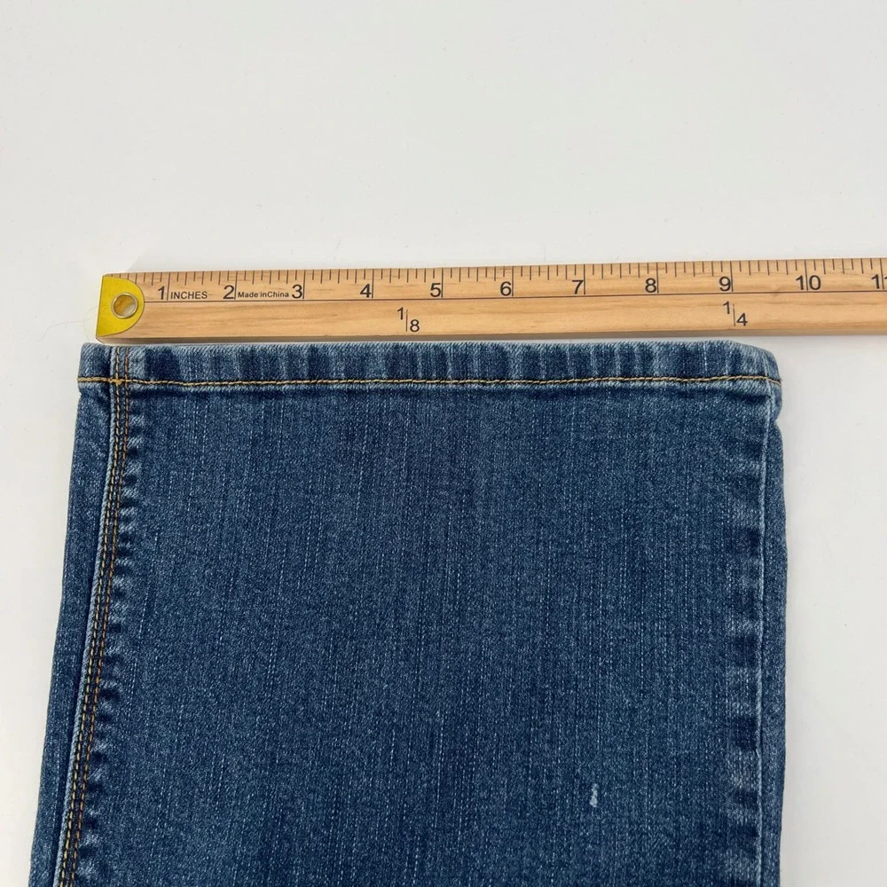 Ann Taylor Loft Curvy Bootcut Jeans Womens 12 Medium Wash Denim Blue Stretch